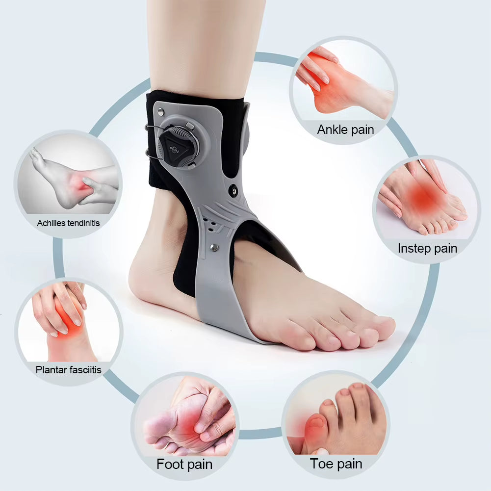Ankle Joint Foot Orthosis Foot Drop Support Brace Weightlight Easy Wearing Adjustable Tightness Improve Foot Drop for Paralysis