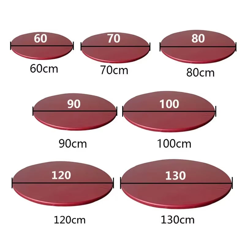New 60-140Cm Weding round Table Cover Waterproof Case Dining Table Oil-Proof Elastic Tablecloth Fitted Wedding Decoration Hotel