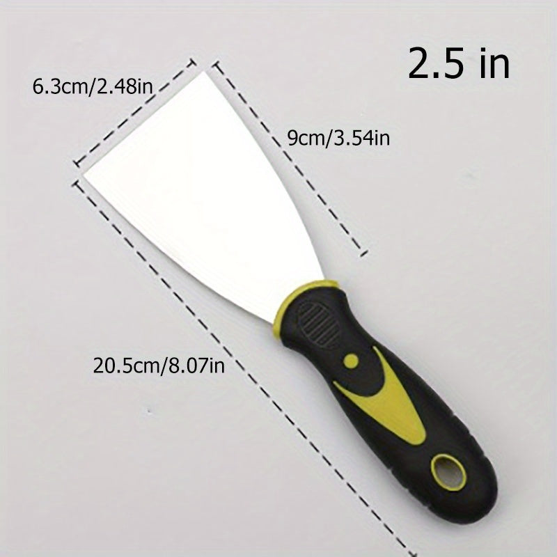 4-Pack Stainless Steel Putty Knives, 1, 1.5, 2.5, 6 Inches, Metal Paint Scraper, Taping Knife Tool for Drywall Repair, Wallpaper Removal, Putty, Plaster, Cement, Adhesive Application