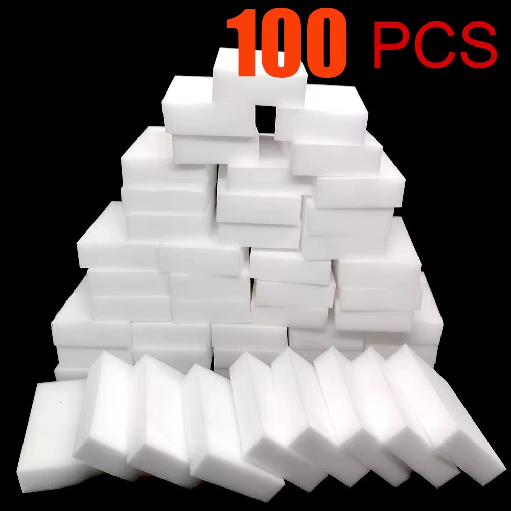 1-100Pcs Magic Melamine Sponge Kitchen Sponge Eraser Magic Sponge Cleaner Dishwasing Sponge for Home Bathroom Cleaning Tools