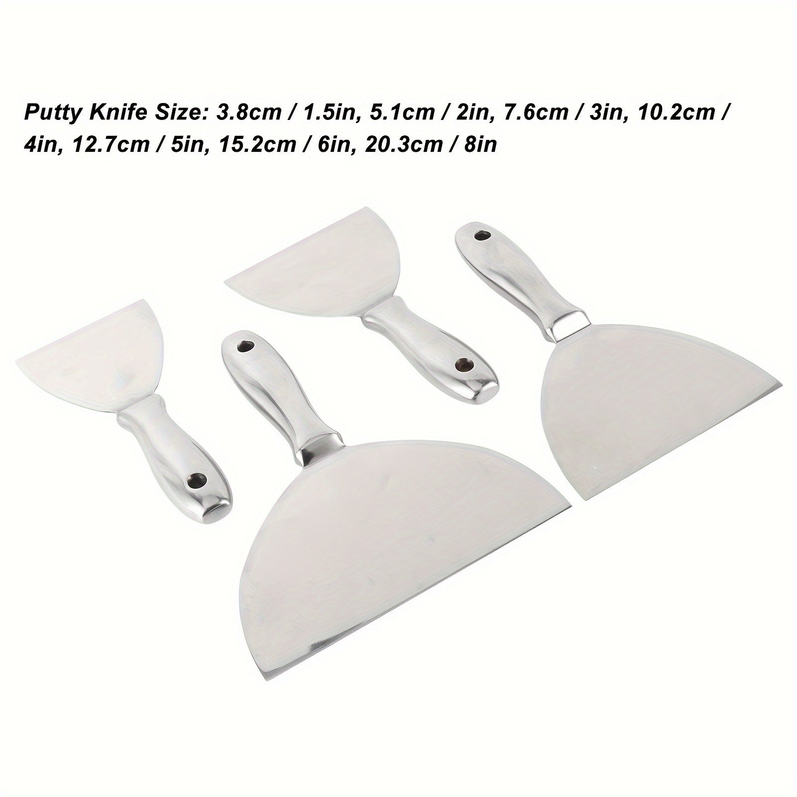 7 Pack Putty Knife Set Premium Polished All-Stainless Steel Scraper Tool for Drywall Finishing Scraping Paint, Taping Professional Grade Putty Blade Wallpaper Scraper