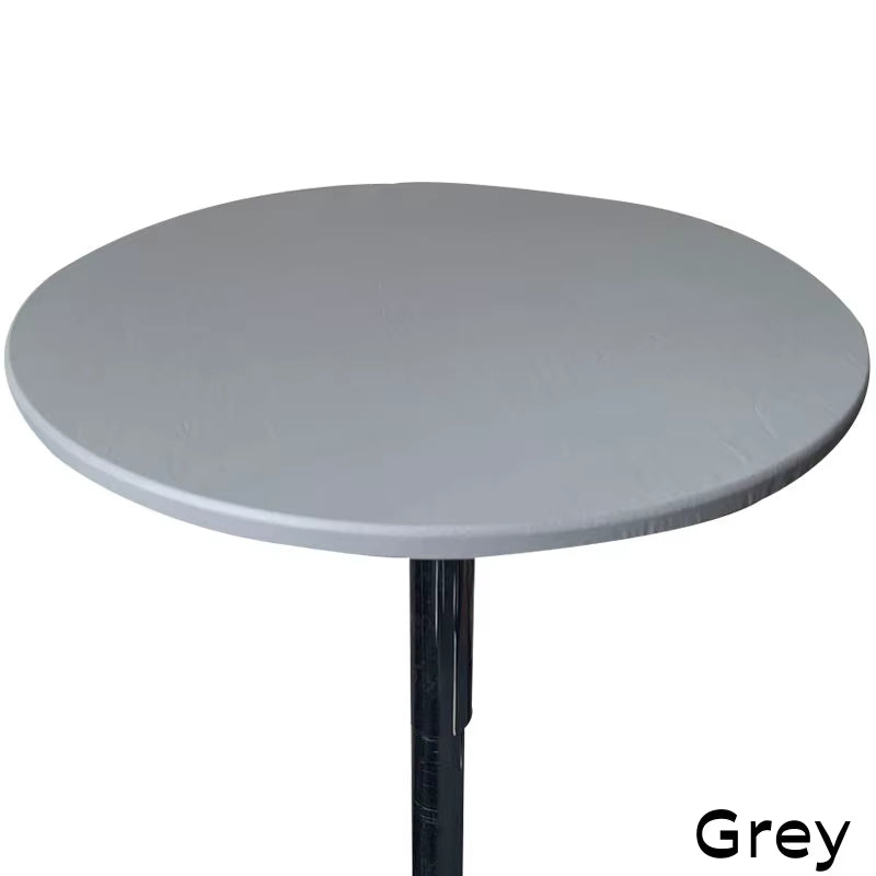 New 60-140Cm Weding round Table Cover Waterproof Case Dining Table Oil-Proof Elastic Tablecloth Fitted Wedding Decoration Hotel