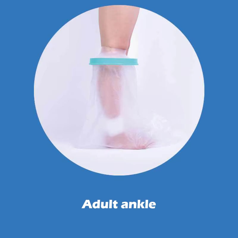 Blue Shower Cover Adult Waterproof Sealed Cast Bandage Protector Wound Fracture Leg Foot Arm Palm Bath Protective Ring Sleeve