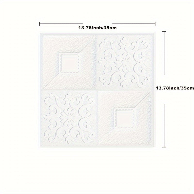 100pcs DIY 3D Wall Sticker Wallpaper, Wall Panel With Knife Foam Soft Brick Self Adhesive Waterproof Mould Proof Room Home Living Room Bahtroom Kitchen Bedding Room Decoration