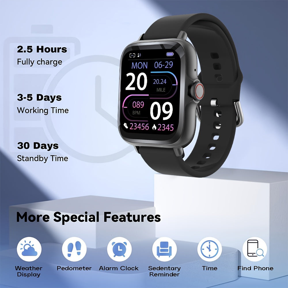Smart Watch For Men And Women Wireless Calling Dial, Heart Rate Monitor, Multi-Sport Mode Sports Watches, Custom Wallpaper, Activity Monitoring, For IOS/Andriod