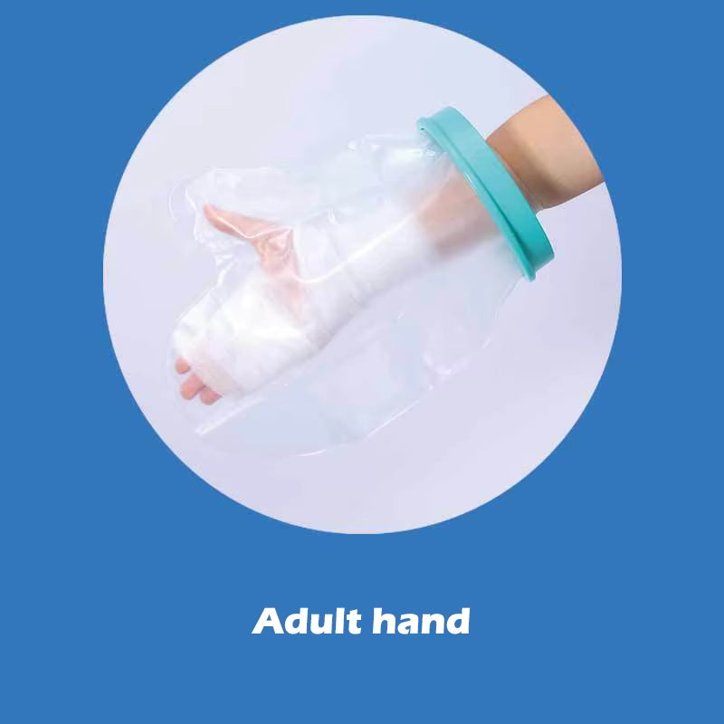 Blue Shower Cover Adult Waterproof Sealed Cast Bandage Protector Wound Fracture Leg Foot Arm Palm Bath Protective Ring Sleeve