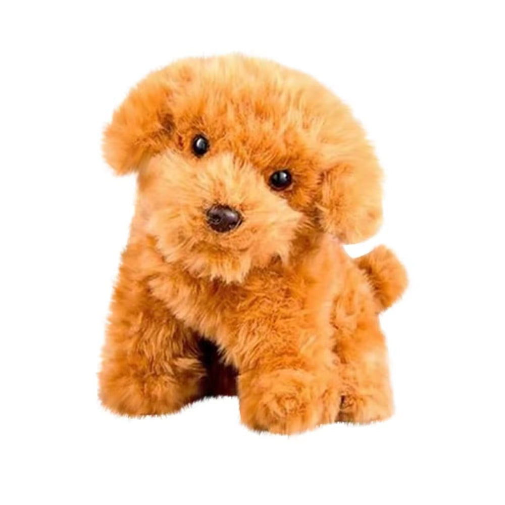 Stuffed Animals Realistic Robotic Puppy Tail Wagging Interactive Plush Robot Dog Soft Plush Barking Walking Dog Toy Kids Gift