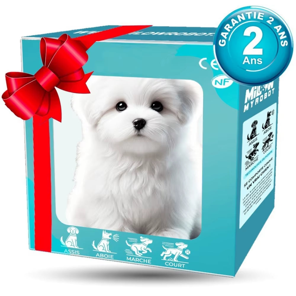 Stuffed Animals Realistic Robotic Puppy Tail Wagging Interactive Plush Robot Dog Soft Plush Barking Walking Dog Toy Kids Gift