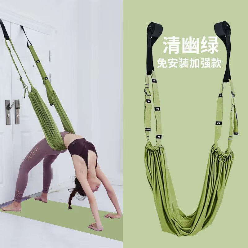 ערסל יוגה Aerial Yoga Rope Hanging Open Crotch Press Leg Tension Auxiliary Hammock Bend Upside down Yoga Hammak
