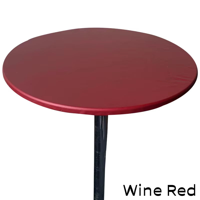 New 60-140Cm Weding round Table Cover Waterproof Case Dining Table Oil-Proof Elastic Tablecloth Fitted Wedding Decoration Hotel