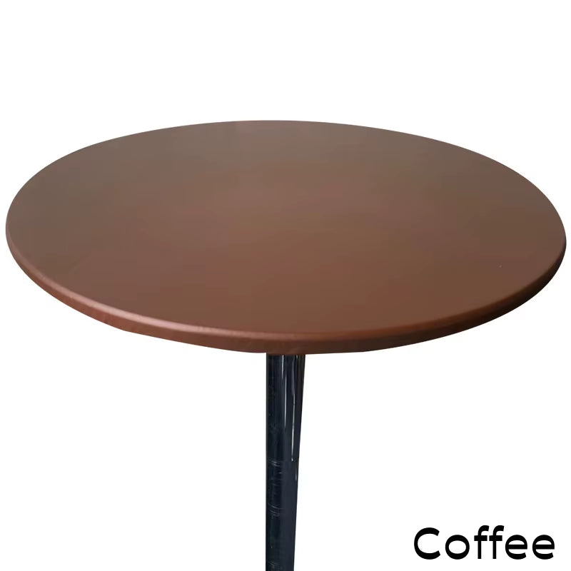 New 60-140Cm Weding round Table Cover Waterproof Case Dining Table Oil-Proof Elastic Tablecloth Fitted Wedding Decoration Hotel