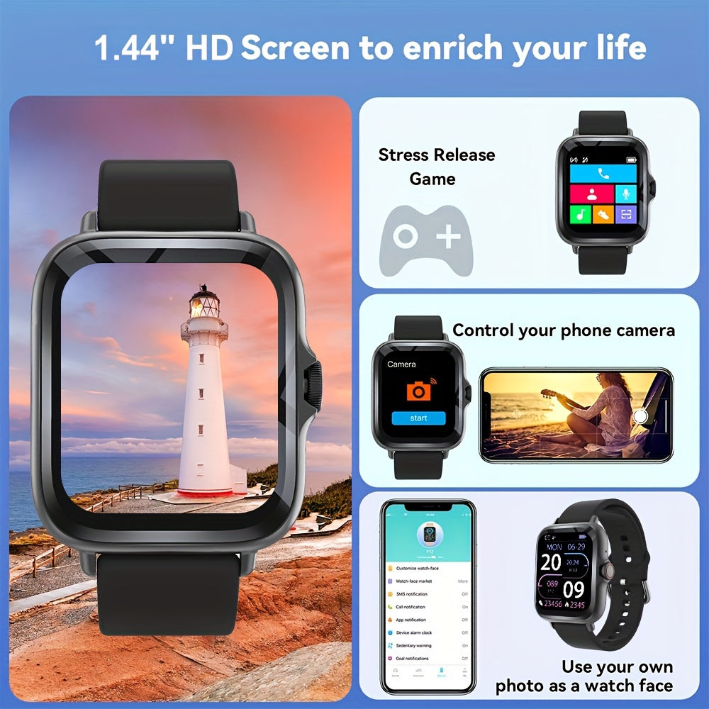 Smart Watch For Men And Women Wireless Calling Dial, Heart Rate Monitor, Multi-Sport Mode Sports Watches, Custom Wallpaper, Activity Monitoring, For IOS/Andriod