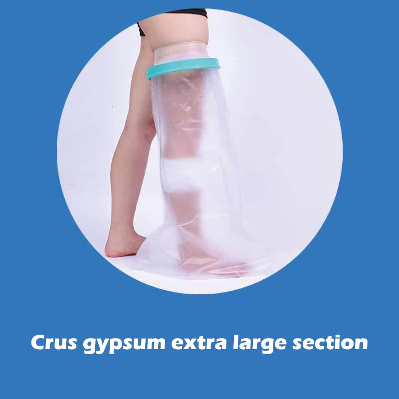 Blue Shower Cover Adult Waterproof Sealed Cast Bandage Protector Wound Fracture Leg Foot Arm Palm Bath Protective Ring Sleeve
