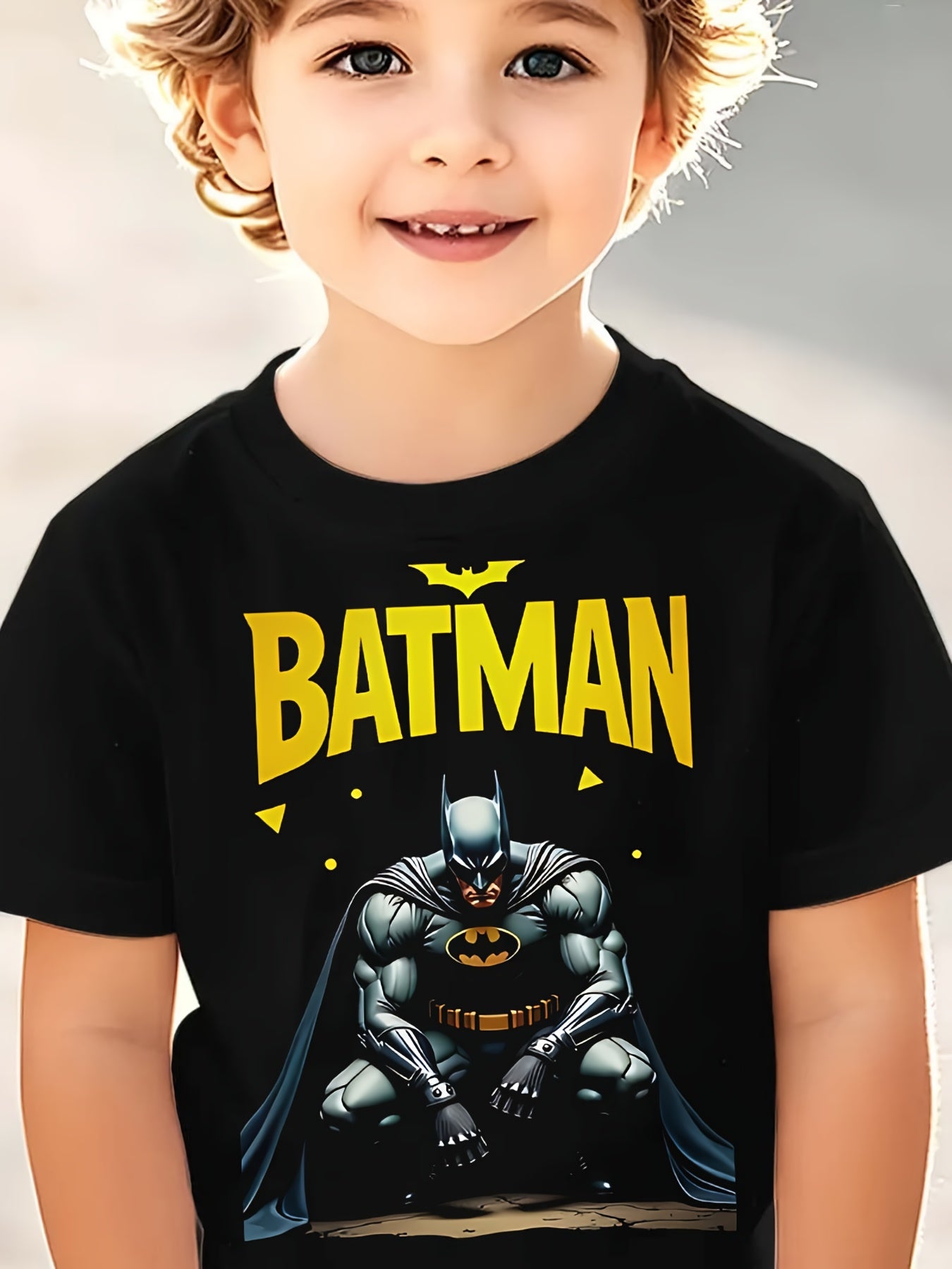 JUSTICE LEAGUE Kids  Crouching Hero Print Boys & Girls T-Shirt - 100% Cotton Soft Breathable Short Sleeve Tee Design, Comfortable Casual Top for Kids, Perfect Gift for Graduation & Summer - Affordable Everyday Clothing Item,