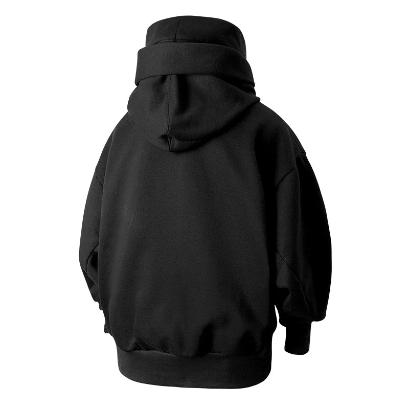Unisex Autumn Winter High collar loose hooded Men's clothes Harajuku High Street streetwear oversize Sweatshirt hoodie Hiphop