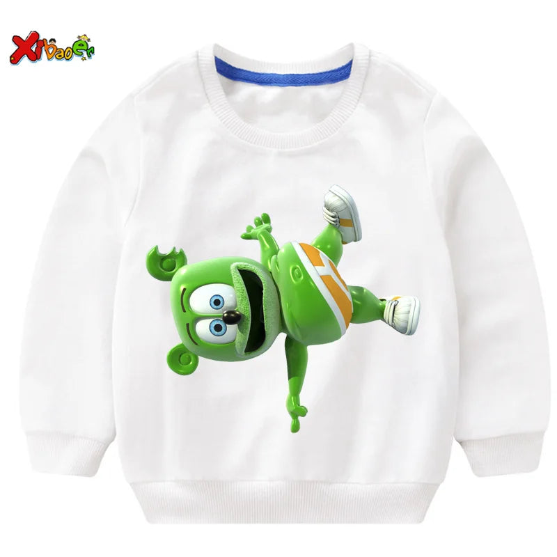 kids hoodies sweatshirts toddler Baby clothing Boys Girls Gummy Bears Print Casual t shirt spring Tops t shirt children Pullover