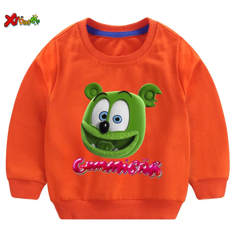 kids hoodies sweatshirts toddler Baby clothing Boys Girls Gummy Bears Print Casual t shirt spring Tops t shirt children Pullover