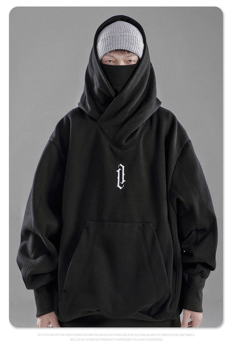 Autumn winter High collar hoodie loose comfortable Men's clothes Harajuku Hiphop streetwear Fleece hooded oversize Sweatshirt