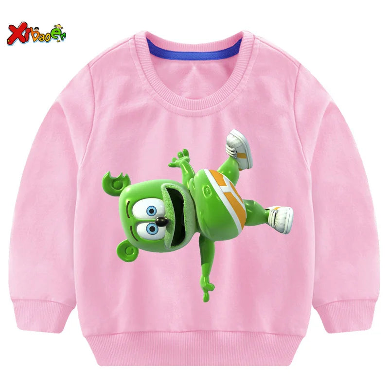 kids hoodies sweatshirts toddler Baby clothing Boys Girls Gummy Bears Print Casual t shirt spring Tops t shirt children Pullover