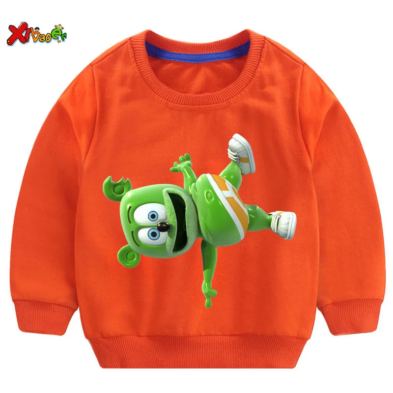 kids hoodies sweatshirts toddler Baby clothing Boys Girls Gummy Bears Print Casual t shirt spring Tops t shirt children Pullover