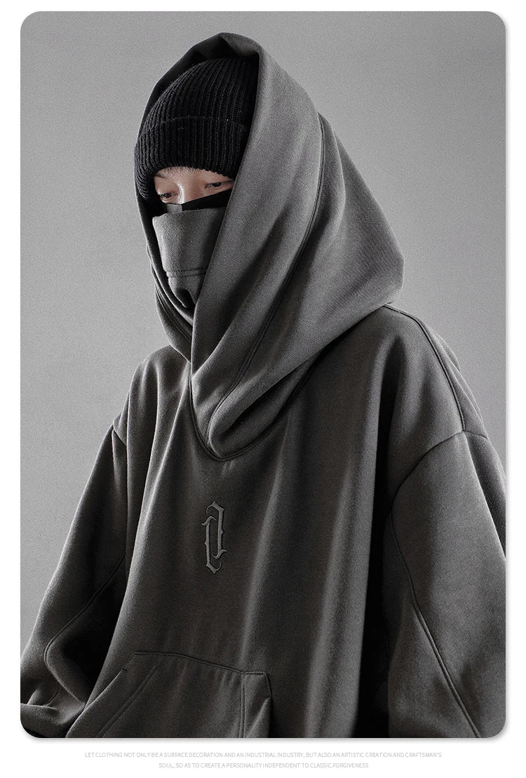 Autumn winter High collar hoodie loose comfortable Men's clothes Harajuku Hiphop streetwear Fleece hooded oversize Sweatshirt