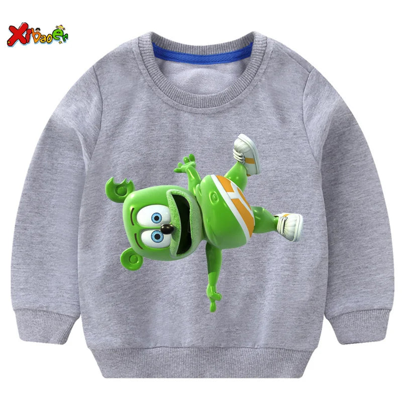 kids hoodies sweatshirts toddler Baby clothing Boys Girls Gummy Bears Print Casual t shirt spring Tops t shirt children Pullover