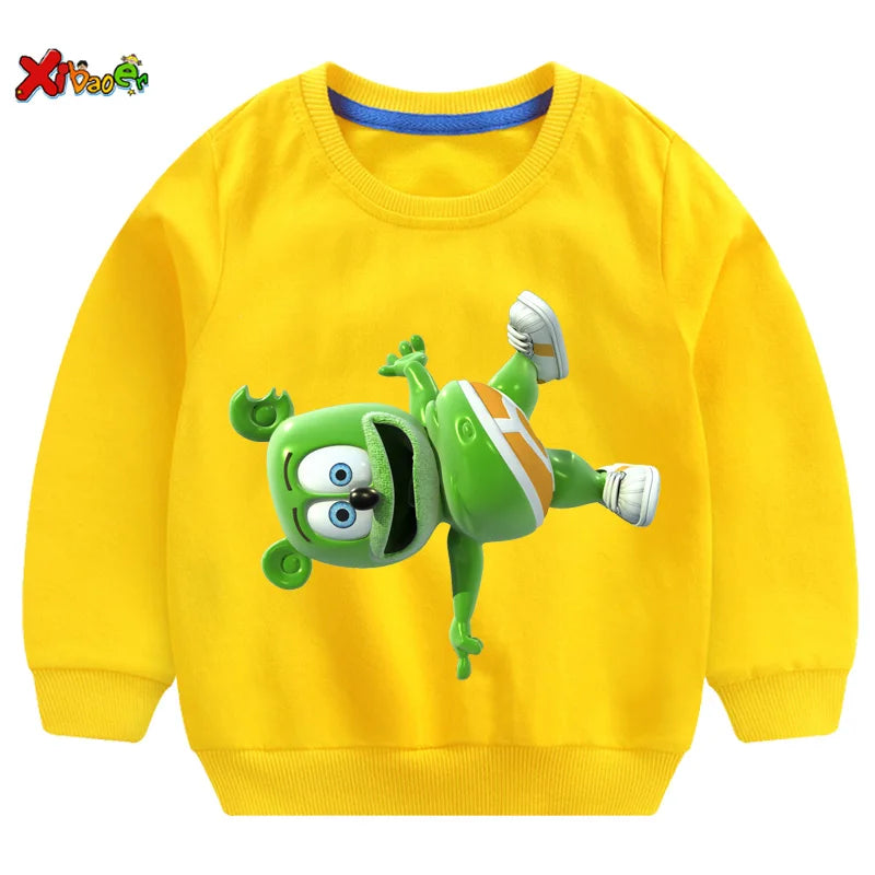 kids hoodies sweatshirts toddler Baby clothing Boys Girls Gummy Bears Print Casual t shirt spring Tops t shirt children Pullover