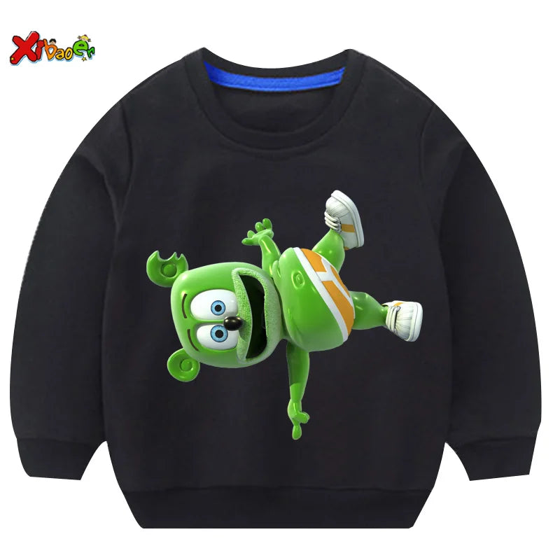 kids hoodies sweatshirts toddler Baby clothing Boys Girls Gummy Bears Print Casual t shirt spring Tops t shirt children Pullover