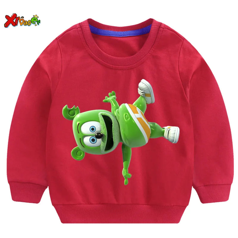 kids hoodies sweatshirts toddler Baby clothing Boys Girls Gummy Bears Print Casual t shirt spring Tops t shirt children Pullover