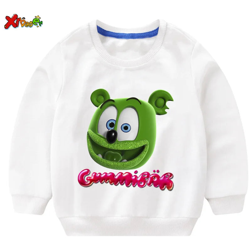 kids hoodies sweatshirts toddler Baby clothing Boys Girls Gummy Bears Print Casual t shirt spring Tops t shirt children Pullover