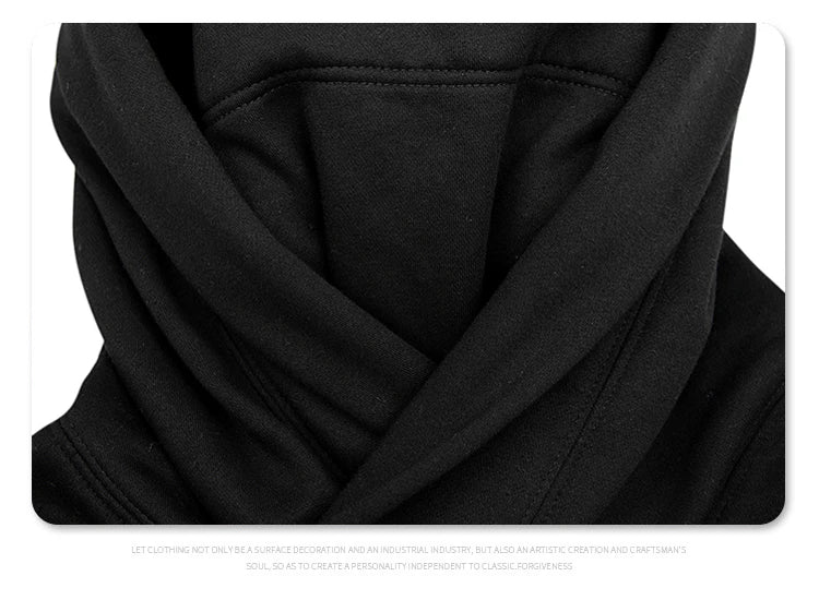 Autumn winter High collar hoodie loose comfortable Men's clothes Harajuku Hiphop streetwear Fleece hooded oversize Sweatshirt
