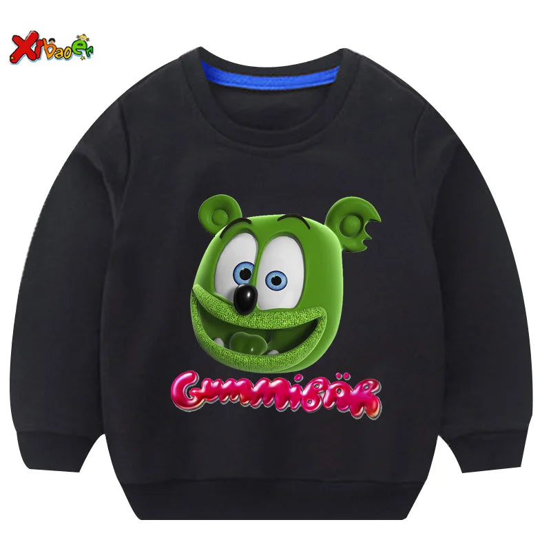 kids hoodies sweatshirts toddler Baby clothing Boys Girls Gummy Bears Print Casual t shirt spring Tops t shirt children Pullover