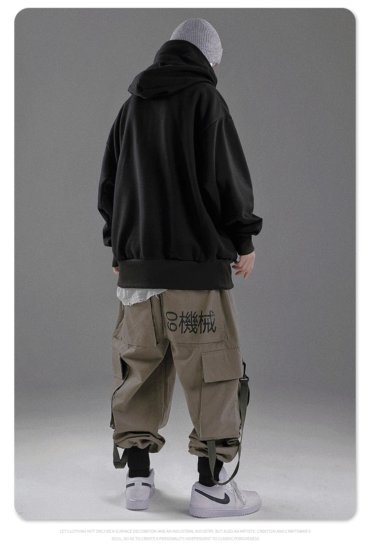 Autumn winter High collar hoodie loose comfortable Men's clothes Harajuku Hiphop streetwear Fleece hooded oversize Sweatshirt