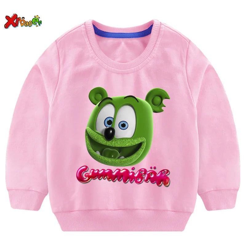 kids hoodies sweatshirts toddler Baby clothing Boys Girls Gummy Bears Print Casual t shirt spring Tops t shirt children Pullover