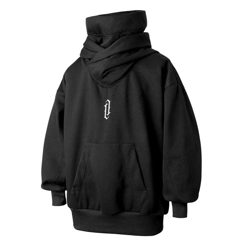 Unisex Autumn Winter High collar loose hooded Men's clothes Harajuku High Street streetwear oversize Sweatshirt hoodie Hiphop