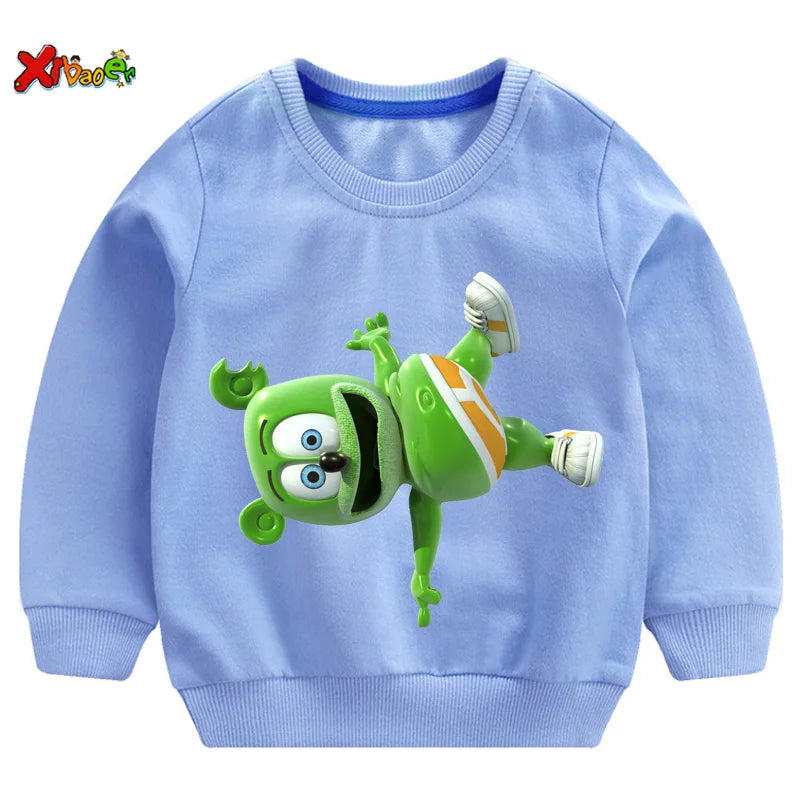 kids hoodies sweatshirts toddler Baby clothing Boys Girls Gummy Bears Print Casual t shirt spring Tops t shirt children Pullover