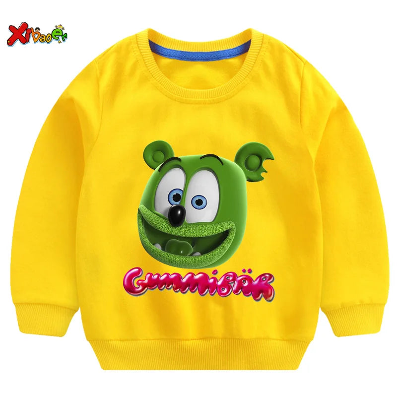 kids hoodies sweatshirts toddler Baby clothing Boys Girls Gummy Bears Print Casual t shirt spring Tops t shirt children Pullover