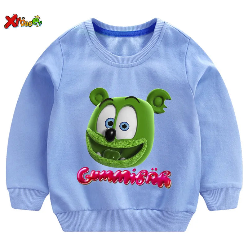 kids hoodies sweatshirts toddler Baby clothing Boys Girls Gummy Bears Print Casual t shirt spring Tops t shirt children Pullover