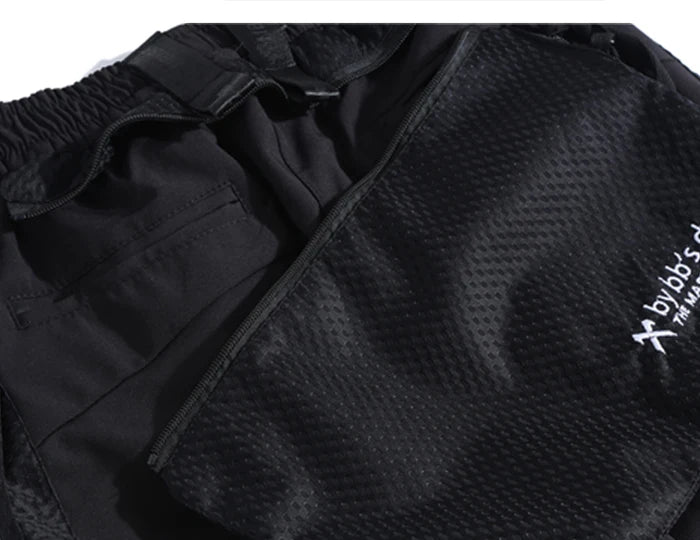 Ribbons Multi Pockets Cargo Pants Harajuku Casual Track Trouser Streetwear Techwear Pants Joggers Cyberpunk Men's clothes