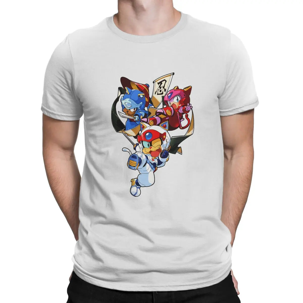 Samurai Pizza Cats Samurai Pizza Cats Tshirt Homme Men's Clothes Polyester T Shirt For Men