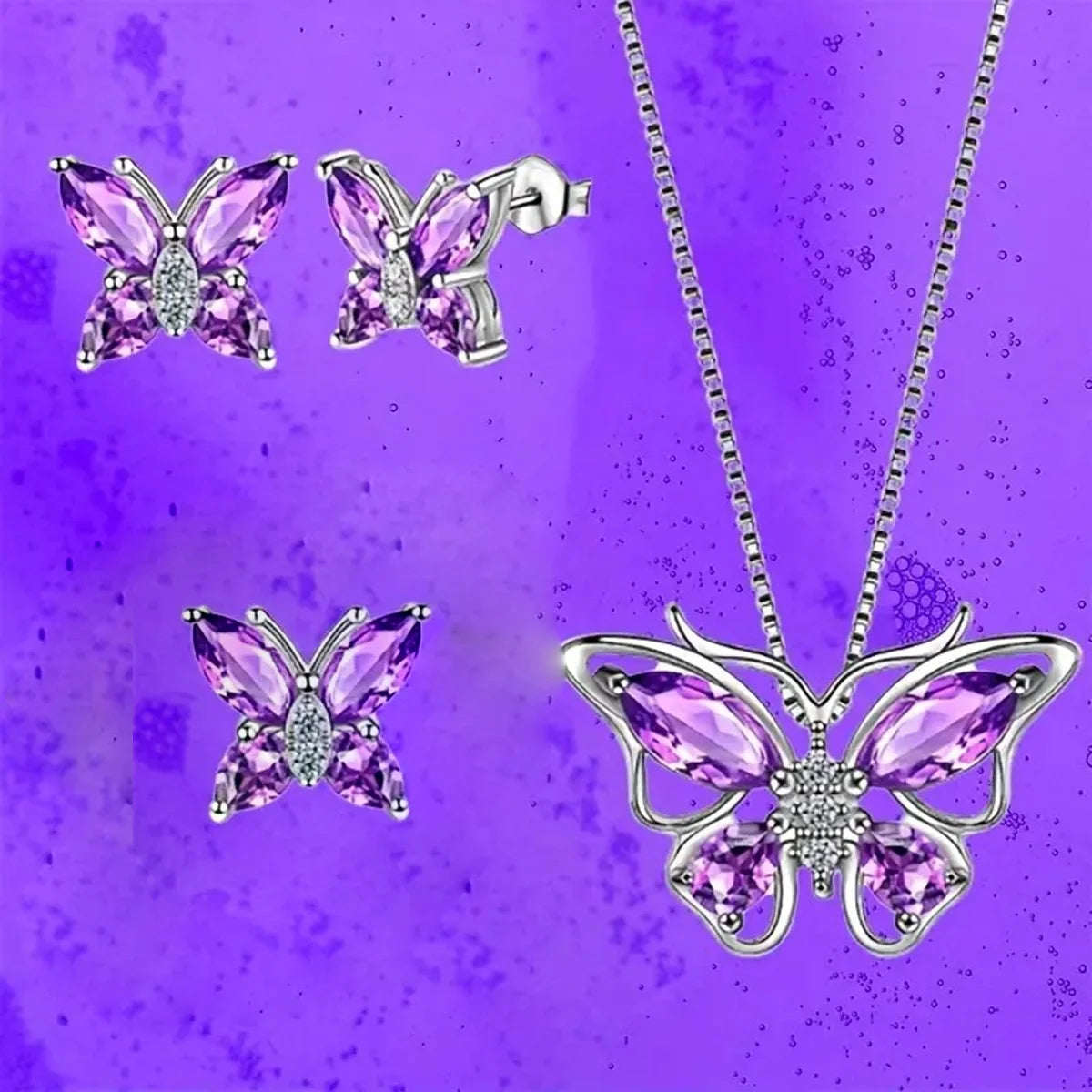 Eternal Rose Gift Set with Necklace And Earrings for Women, for Birthdays, Anniversaries,Valentine'S Day, And Mother'S Day.