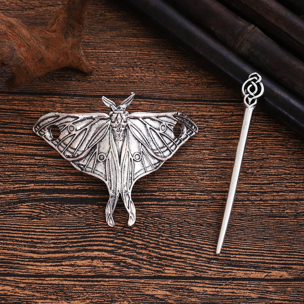 Scandinavian Viking Retro Trendy Butterfly Hairpin Headdress Celtic Knot Hairpin Hair Stick Casual Easiest for Match Party Accessories Valentine's Day Mother's Day Birthday Gift
