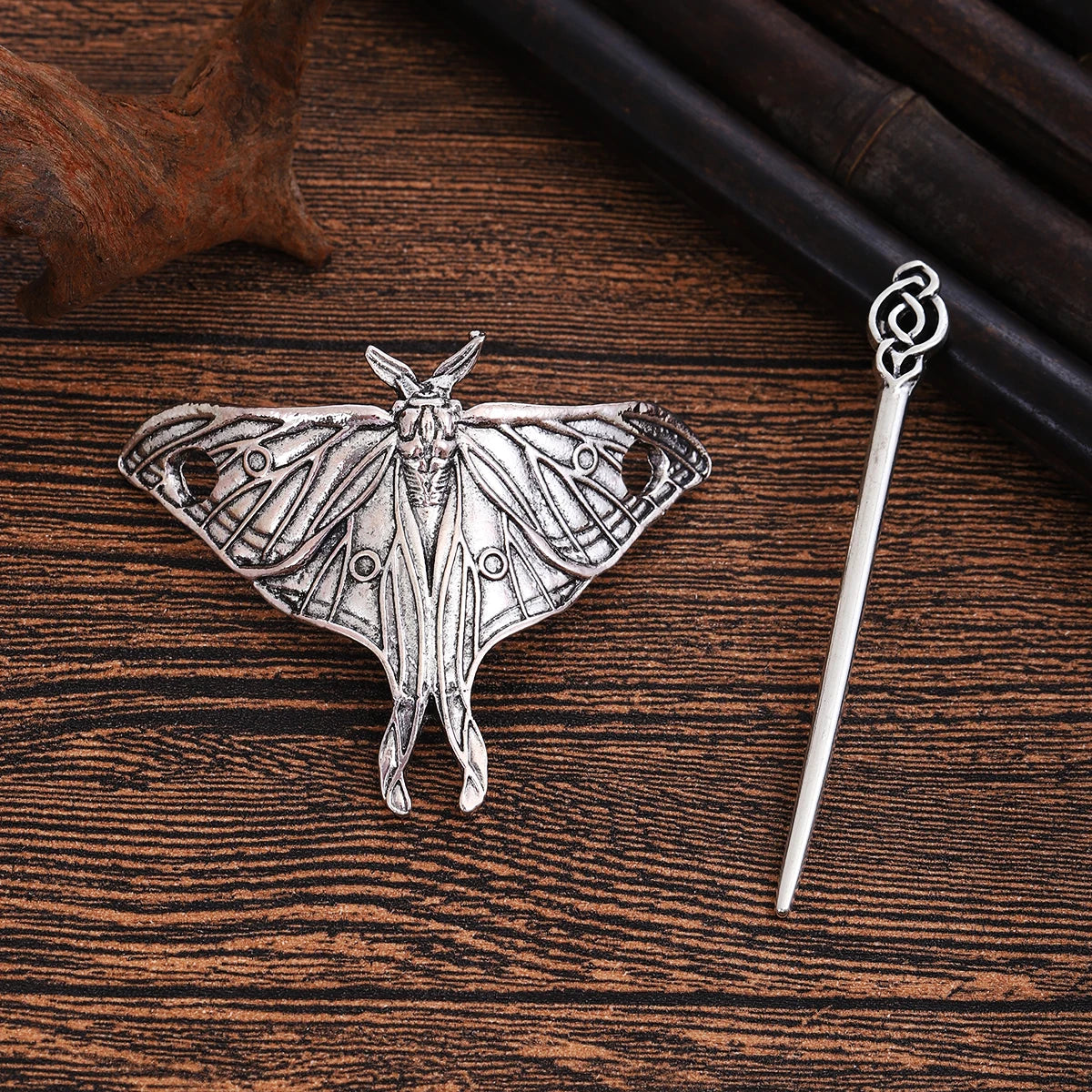 Scandinavian Viking Retro Trendy Butterfly Hairpin Headdress Celtic Knot Hairpin Hair Stick Casual Easiest for Match Party Accessories Valentine's Day Mother's Day Birthday Gift
