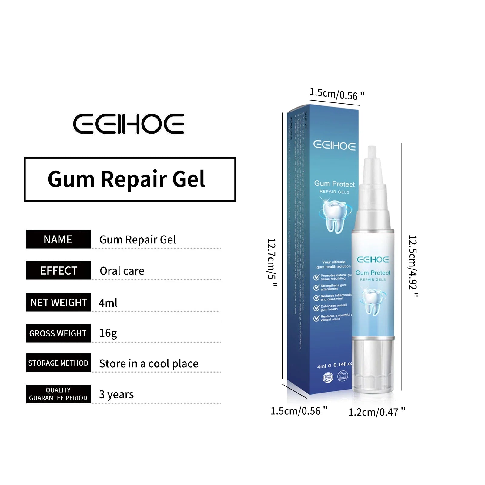 Gum Repair Gel Rebuilding Strengthen Whiten Remove Tooth Stains Anti Gingival Inflammation Recession Bad Breath Protect Oral Gel