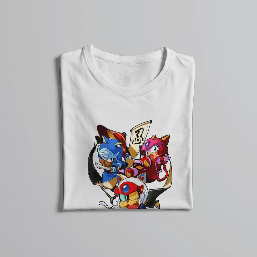 Samurai Pizza Cats Samurai Pizza Cats Tshirt Homme Men's Clothes Polyester T Shirt For Men