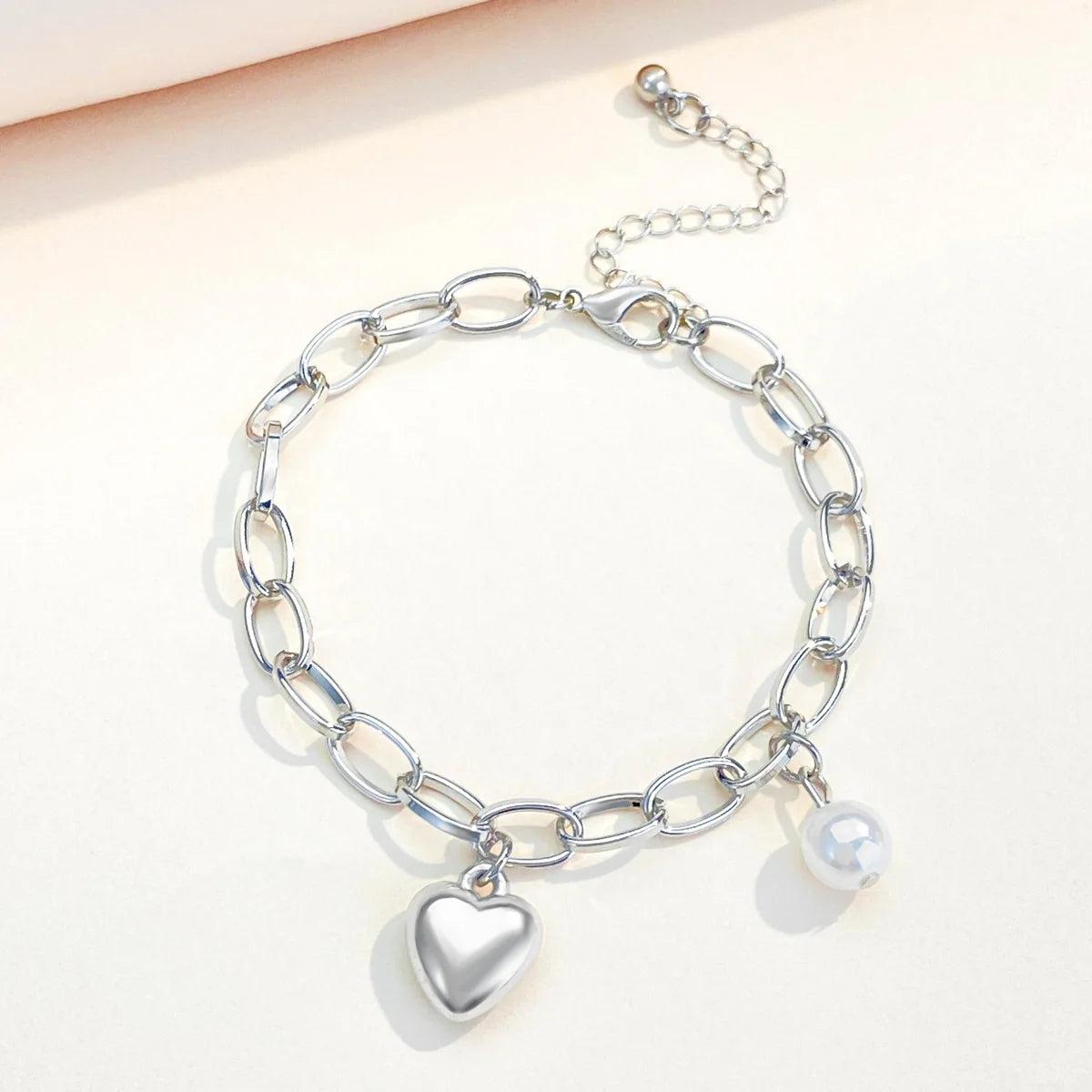 Fashion Heart of Ocean Pendant Bracelets New Shiny Blue Crystal Love  Bracelet for Women Valentine's Day Jewelry Wholesale