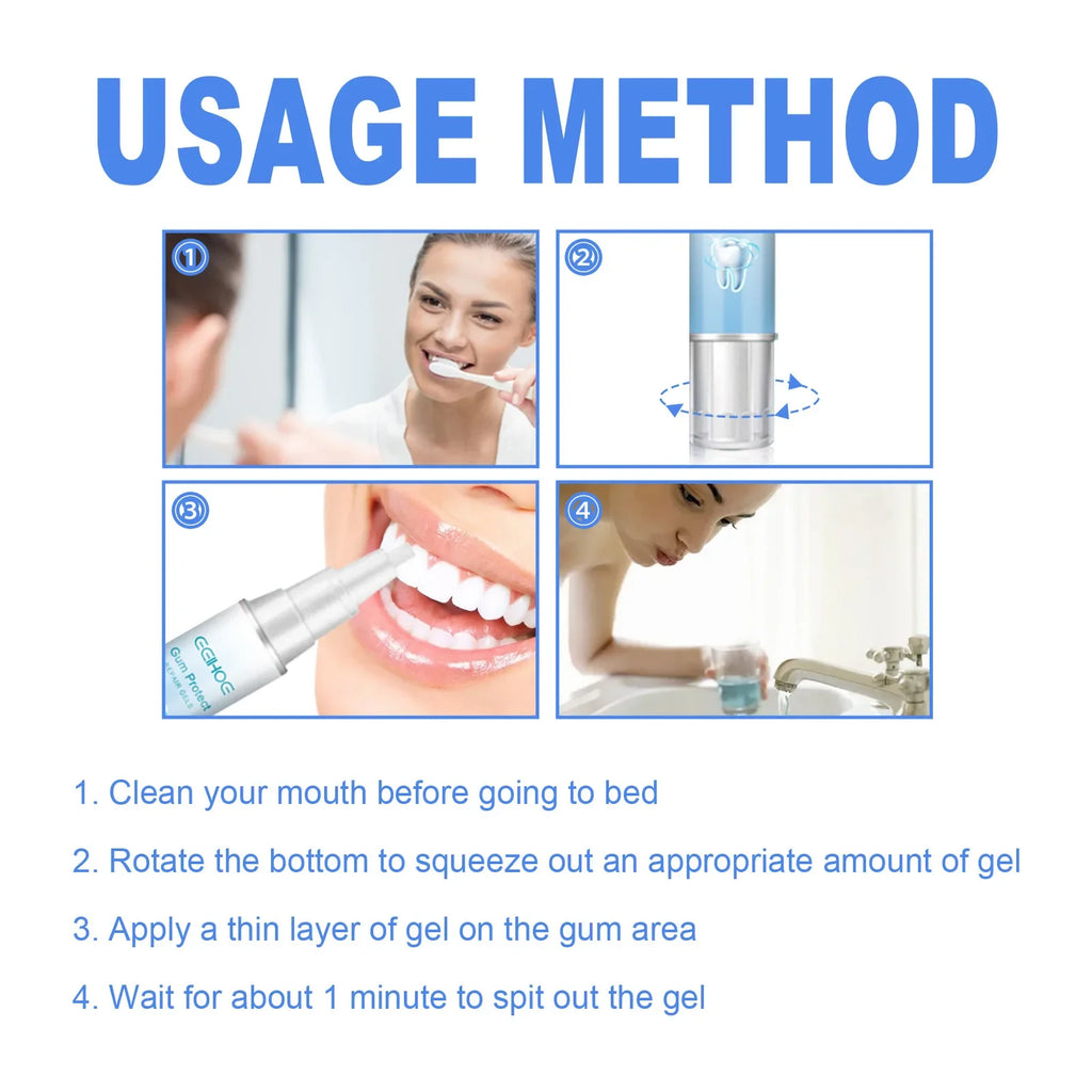 Gum Repair Gel Rebuilding Strengthen Whiten Remove Tooth Stains Anti Gingival Inflammation Recession Bad Breath Protect Oral Gel