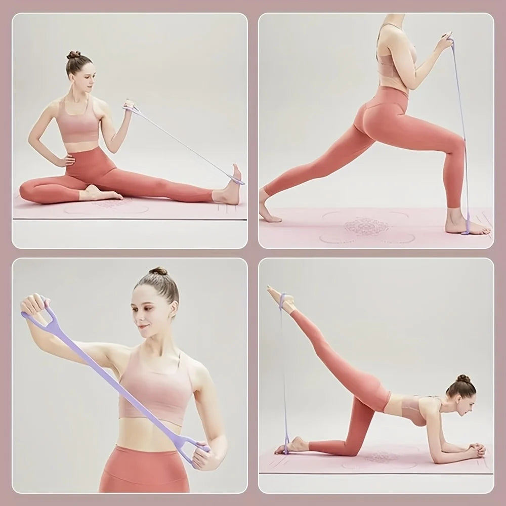 8 Fitness Workout Resistance Band Arm Back Shoulder Exercise Elastic Training Band Yoga Pilates Physical Therapy Equipment