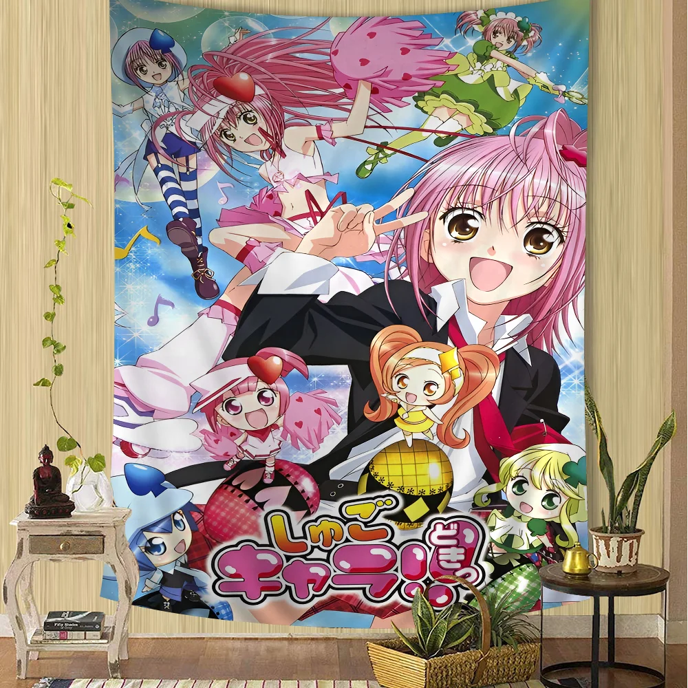 Shugo Chara Japan Cartoon Tapestry Art Science Fiction Room Home Decor Wall Hanging Home Decor