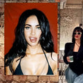 Megan Fox Actor Cartoon Flag Art Science Fiction Room Home Decor Wall Hanging Home Decor Banner